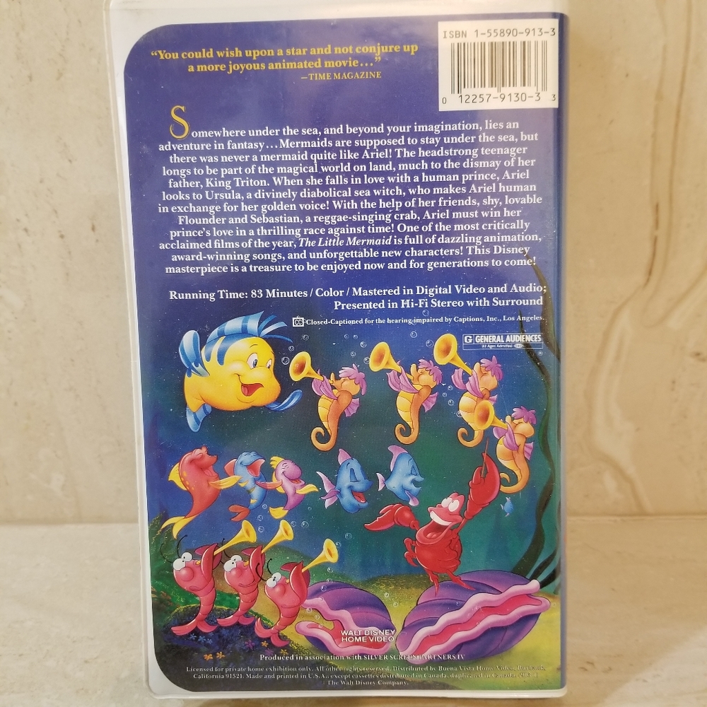 BANNED COVER ART BLACK DIAMOND CLASSIC DISNEY'S THE LITTLE MERMAID - Picture 8 of 8